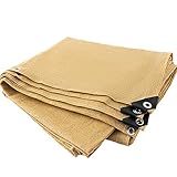 Gartensichtschutznetz, 0,8 m x 0,5 m, 220 g/m² HDPE-Schattenstoff, 9095 % UV-Schutz, reißfest, Windsperre, Beige, Sichtschutzzaun für den Außenbereich