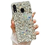 Miagon Bling Diamond Butterfly Phone Cover for Huawei P30 Lite,Handmade 3D Luxury Sparkle Crystal Rhinestone Shiny Glitter Full Stones Back Case for Women Girls -  Rnrieyta
