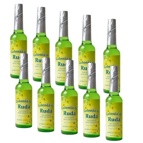 Colonia de Ruda 221 ml - Agua de Colonia - Murray & Lanman - Aroma Tradicional Fresco y Herbal - Hecho en Perú - Pack Laborawi (10 x 221ml)