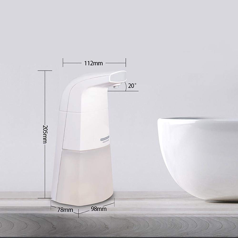 Dispenser Automatico di Sapone in Schiuma per Sensori 250ml Dispenser di Sapone in Schiuma A Induzione Intelligente Senza Contatto Bianca