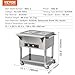 VEVOR 2-Pan Commercial Food Warmer, 2 x 20.6QT Electric Steam Table, 1000W Professional Buffet Catering Food Warmer with 4 Wheels (2 Lockable), Food Grade Stainless Steel Server for Party Restaurant