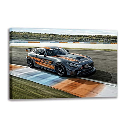 Poster sur toile voiture de sport 100 x 160 cm salon sans cadre