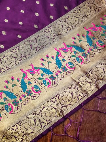 Image of DEVANGI Women's Pathni Banarasi Silk Unstitched Salwar Suit Dress Material With Dupatta