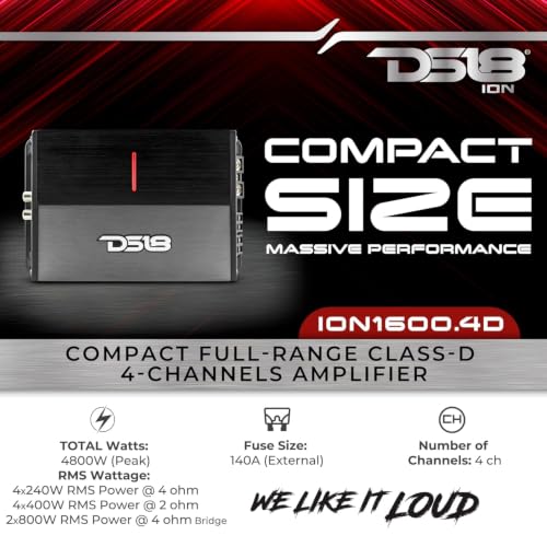 DS18 ION1600.4D 4-Channel Amp