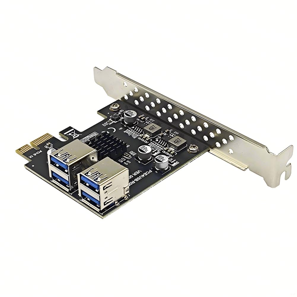 Scheda Di Estensione PCI-E 1X a 4 Porte USB 3.0 USB3.2 GEN1 5 Gbit/S PCI Express PCIe USB 3.0 HUB Adattatore Scheda Controller