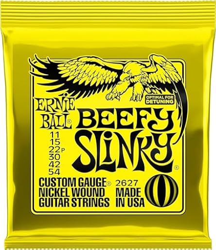 Ernie Ball Beefy Slinky - Cuerdas para guitarra eléctrica, entorchado de níquel, 1 paquete, calibre 11-54 | Ya disponible en tu tienda friki favorita! En mundofriki.es! Ernie Ball Beefy Slinky - Cuerdas para guitarra eléctrica, entorchado de níquel, 1 paquete, calibre 11-54 | Ya disponible en tu tienda friki favorita! En mundofriki.es!