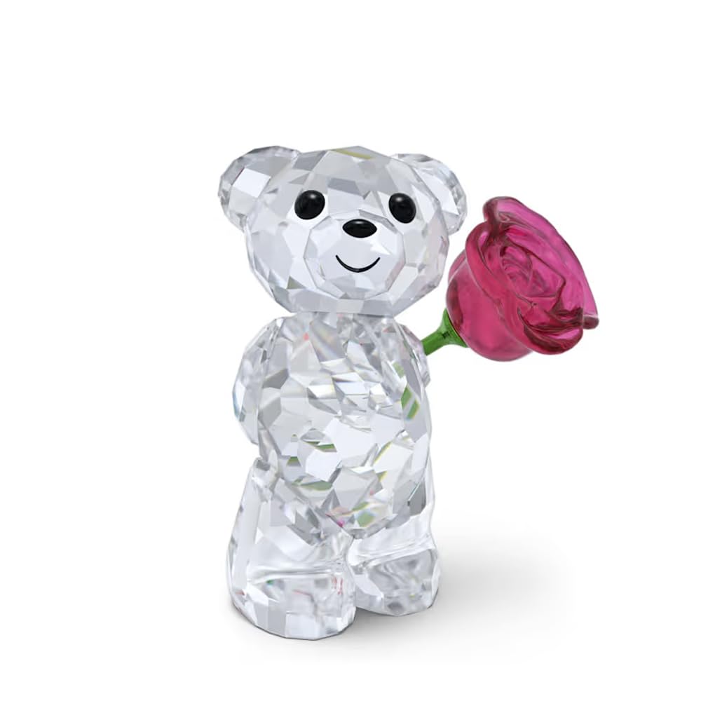 Swarovski Silver Kris Bear A Rose With Love Figurine 5691390 In