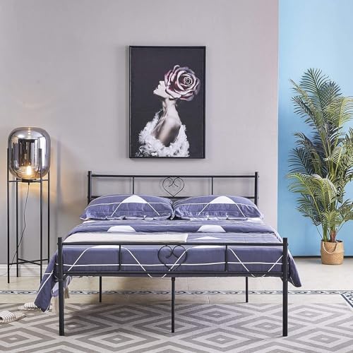 Image of Passio Metal Unique Desine King Size Bed | Metal Double Bed with Headboard & Footboard | Bed for Bedroom | Iron Black (DLY : Do It Yourself)