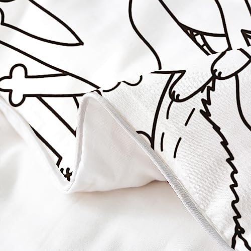 Parure de lit 100 % coton avec housse de couette imprimé chat - 6