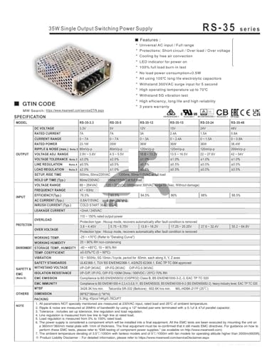 Alimentation à découpage RS-35-15 pour stabiliser un courant électrique instable - 3