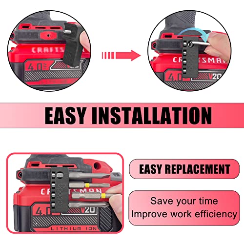 Powerful Magnet Bit Holders Fit For Craftsman V20 Drill Or Driver,Drill Bit Holster Storage 4 Hex Driver Bit On Side Of Power Drill For Easy Acces,Right Side #TOP5