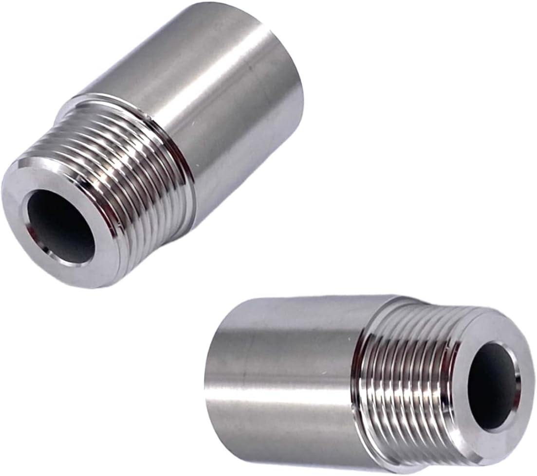 3 Pcs 3/4" NPT Male X 3/4" NPT Female Stainless Steel Nipple Cast Extensions Pipe Adapters for Irrigation, Shower Head,Fuel Equipment, Plumbing and Pneumatic System,Length=1.97"/50mm