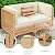 Vikiullf 7 Piece Outdoor Patio Furniture Set, PE Rattan Wicker Patio Conversation Sets, All Weather Sectional Sofa with Thick Cushion, for Garden, Poolside, Backyard