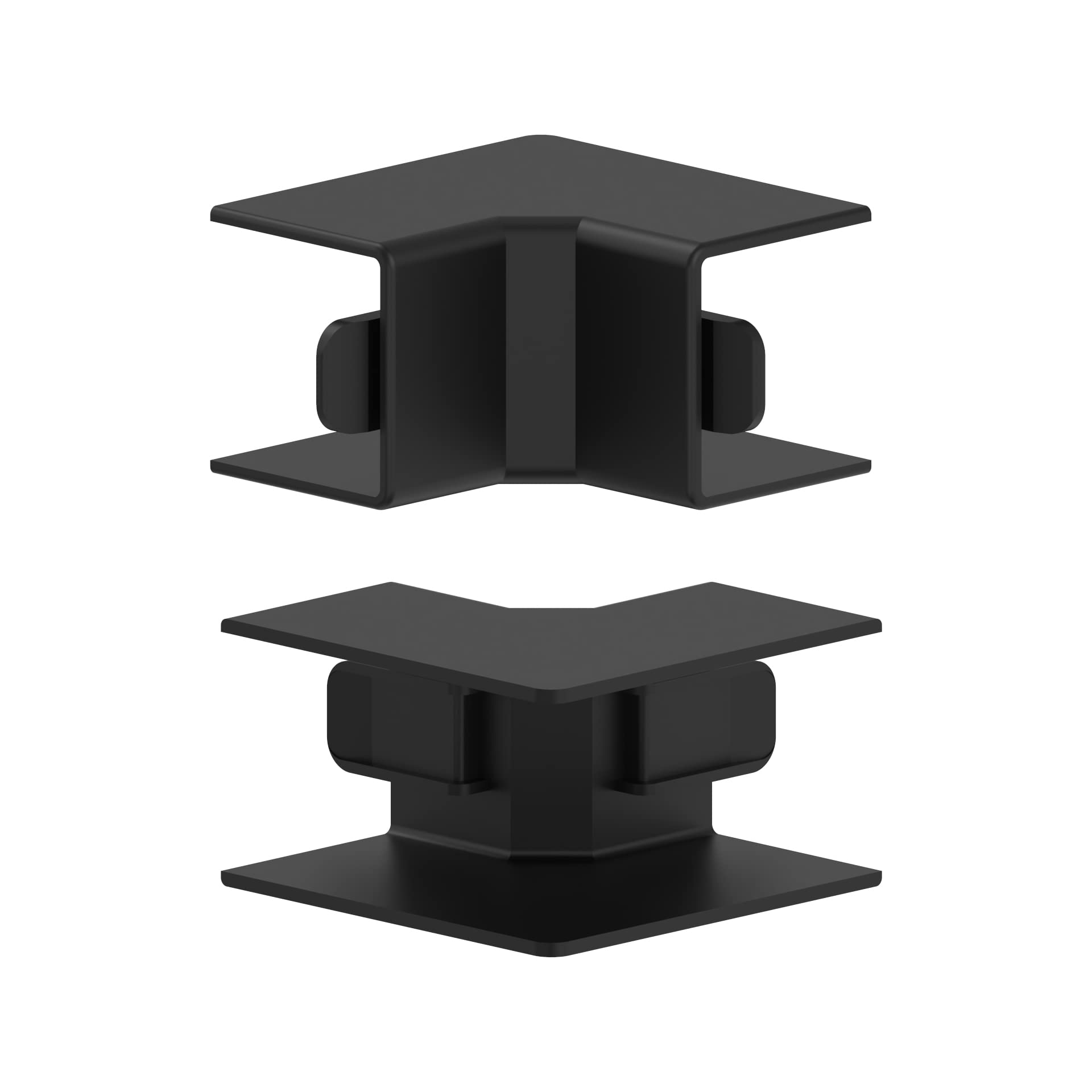 Habengut Accessory Set (4 x ES, 2 x IE, 2 x AE, 2 x FW, 2 x T-Piece) for Mounting The Cable Duct 15 x 15 mm, Black - Image 3