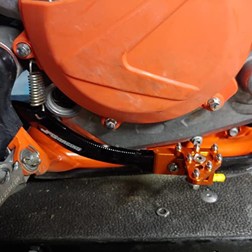Motorcycle Rear Brake Pedal Foot Lever+Folding Shift Levers Shifter Compatible To Exc Smr Sx-F Xcf-W Xc-W Xc-F Exc-F Xcr-W 250 350 450 500 505 530 Dirt Bike Orange #TOP3