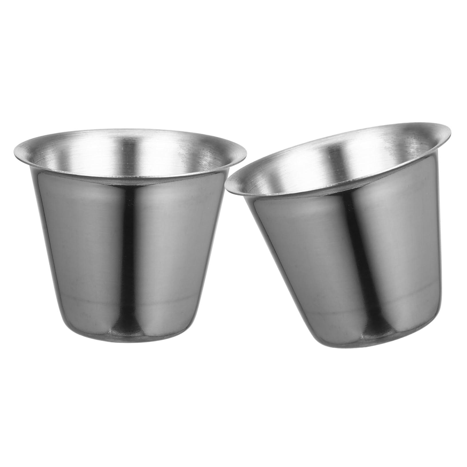 NAMOARLY 2pcs Sauce Cup Container Ketchup Dipping Dish Sub Boxes for Seasoning Condiment Cups Pudding Cups Sauce Boxes Seasoning Boxes Portable Seasoning Cups Stainless Steel Silver