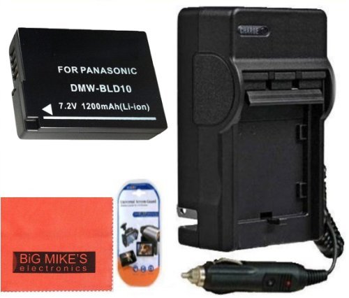 DMW-BLD10 Battery and Battery Charger for Panasonic Lumix DMC-GX1 DMC-GF2K  DMC-G3K DMC-TS2A Digital Camera More!!