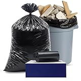 Plasticplace Contractor Trash Bags 42 Gallon │ 6.0 Mil │ Black Heavy Duty Garbage Bag │ 33