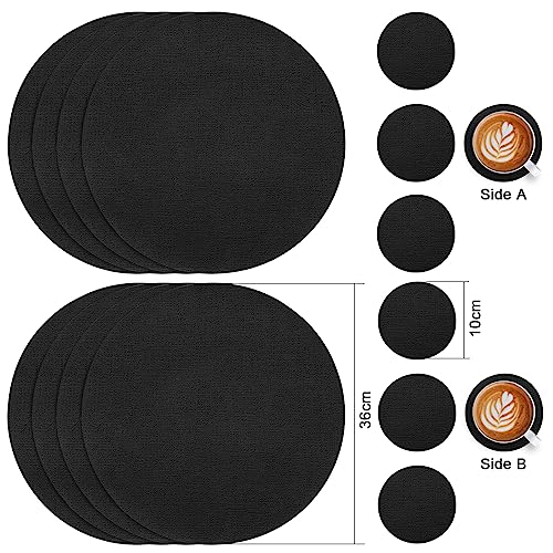 Myir JUN Leather Placemats and Coaster Set of 4 - Image 2
