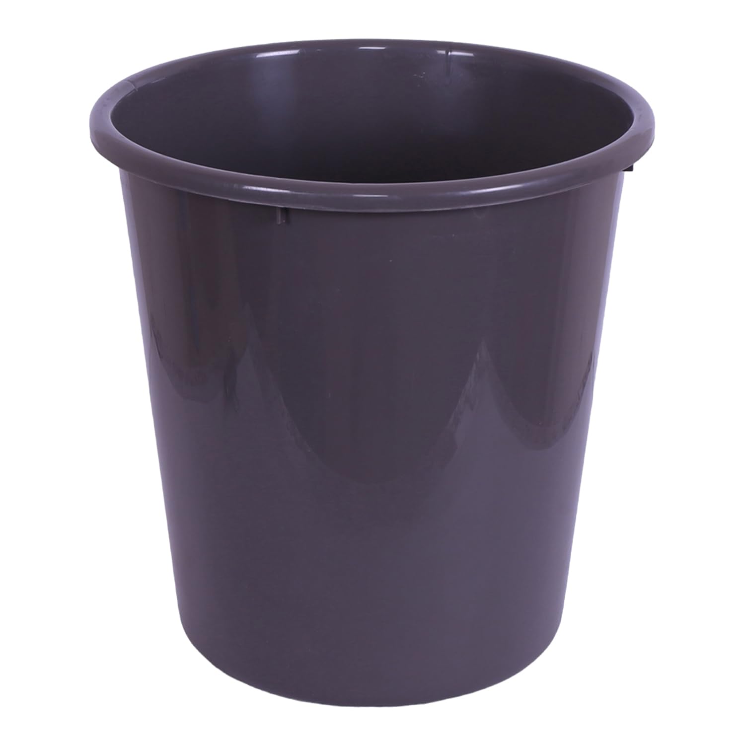 Kuber Industries Dustbin | Open Plain Sada Dustbin | Plastic Garbage Bin For Kitchen, Bedroom, Bathroom | 13 LTR | Gray