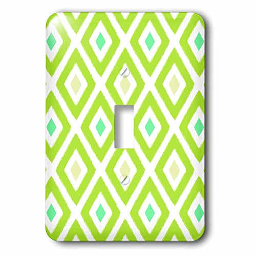 Interrupteur à bascule design Ikat multicolore 3dRose vert poire lsp_203396_1 - 2