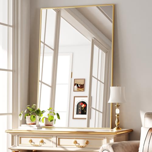 Miroir alu doré 120x75 verre anti-éclats BEAUTYPEAK