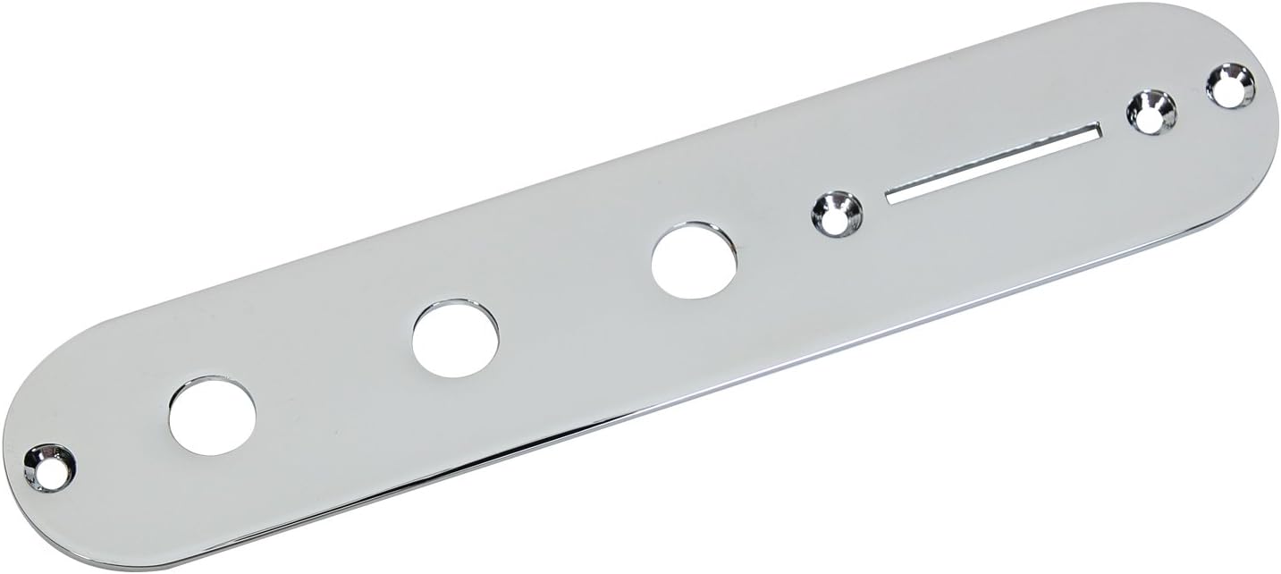920D Custom Blank 3-Hole T Style Control Plate, Chrome