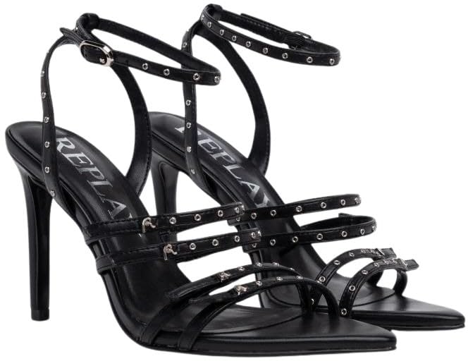Sandali con tacco alto Replay Doraine Multi, Sandali Donna, 003 Nero, 39 EU