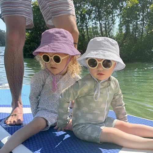 Image of Muslin Baby Sun Hat Sun Protection Baby Toddler Bucket Hats for Boys Girls