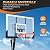 Portable Basketball Hoop Outdoor 5.2-10Ft, 47 Inch Shatterproof Backboard & Rebound Plate & Quick Adjustable Basketball Goal System for Swimming Pool/Driveway/Backyard