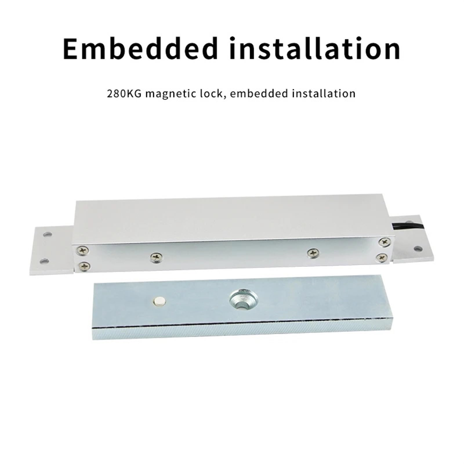 Cerradura electromagnética de Puerta única Oculta de 280 KG, instalación integrada, Cerradura magnética DC12V