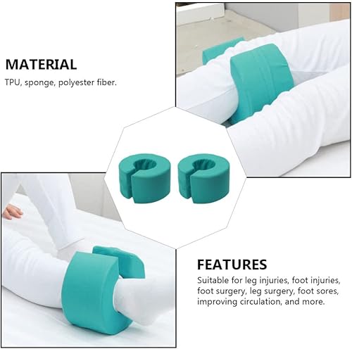 Miniatura 4 de Healifty Almohada de elevación de pies, 2 piezas, espuma para el talón del tobillo, cuña elevadora para levantar las piernas, protector de tobillo,
