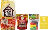Tiny Friends Farm Reggie Rat & Mimi Mouse Tasty Mix Food (2 Lbs) and Simple Rewards Treats (3 Ounces) - Plus Chews and Fun Animal Facts Booklet Bundle