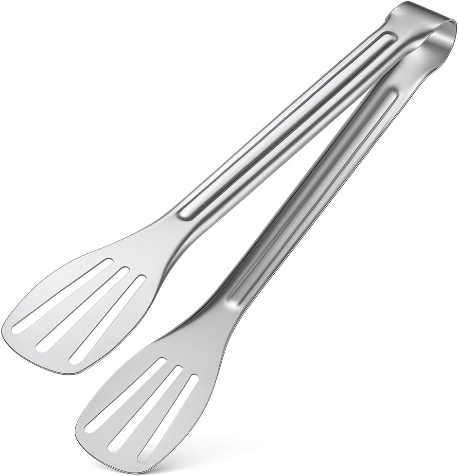 Fitto Stainless Steel Barbecue Tongs – Premium Quality, Extra Long, Heat-Resistant, Non-Slip Grip, Ideal for Grilling, BBQ, and Cooking – Durable Kitchen Tool