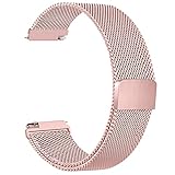 Cinturino di ricambio in rete metallica da 18 mm, compatibile con Garmin Venu 2s/Venu 3S/Vivoactive 4s/Vivomove 3S/forernnner 255s, cinturino di ricambio a sgancio rapido per Garmin Forerunner