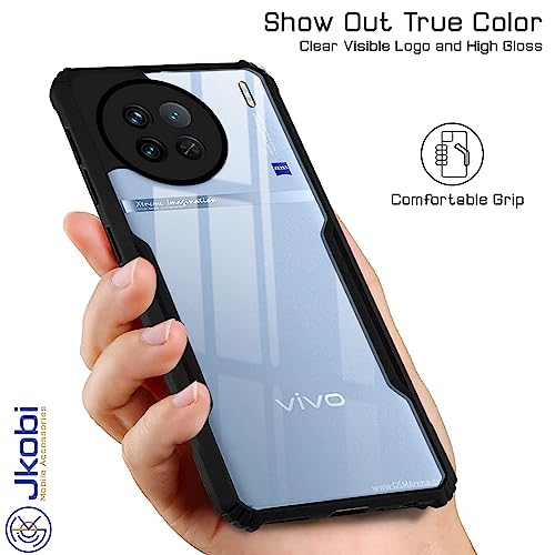 Image of Jkobi Back Cover Case for Vivo X90 (Shockproof with Polycarbonate Clear Panel | Professional Black)