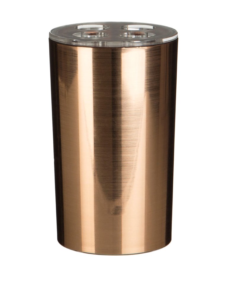 Shine Rose Gold Plastic Toothbrush Toothpaste Holder Stand Bathroom Organiser