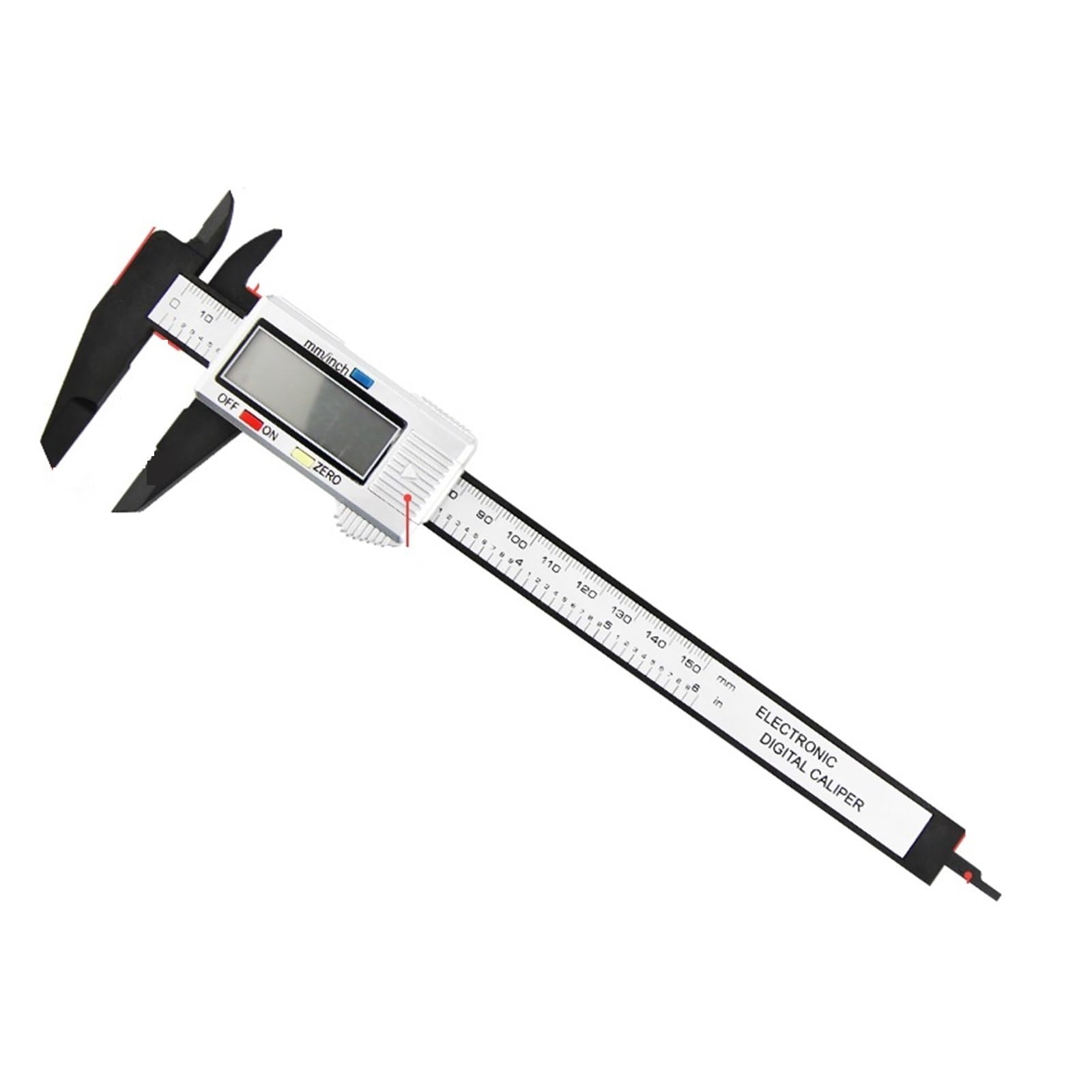 SWENEEN Plastic Pachometer Digital Calibrator Electronic Tools Depth Gauge Measuring Instruments Vernier Digital Caliper Digital Ruler,Caliper Silver 150