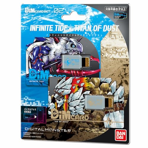 Digimon Infinite Tide & Titan of Dust DiM-kort | Expansion för Vital Armband Fitness Tracker Watch | Träna dina och slåss mot dina vänner