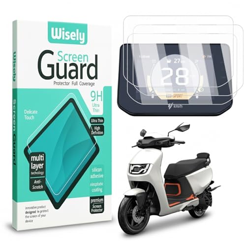 Image of Wisely Pack 3 - Screen Guard for Hero Vida VX2 Plus |2025+| Electric Scooter - TFT Display Digital Meter Protector - HD Clear, Full Cover - Easy Installation Kit - VidaVX2 EV Scooty Accessories