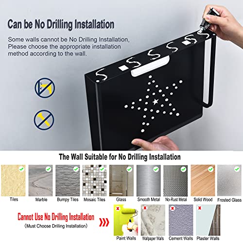 Floating Entertainment Center Shelves Wall Mounted Small Projector Shelf Metal Router Rack Av Shelf Under The Tv For Cable Boxes, Dvd Player, Games Consoles, Tv Box (Storage Size:10.27"X8.07") #TOP5