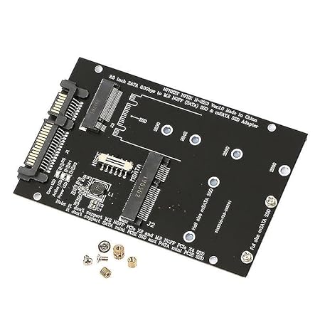 Tobo 2 in 1 Combo NGFF M.2 SATA & mSATA SSD to 2.5inch SATA3.0 Adapter Converter Card,M.2 (NVMe & AHCI) SSD Can not be Supported (TD-423HS)
