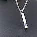 YOUFENG Urn Necklaces for Ashes Birthstone Cube Urns for Human Ashes Memorial Cremation Urn Locket Keepsake Ashes Jewelry (Silver - February)