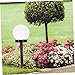 Tofficu 6Pcs Solar Lawn Lamp Outdoor Lighting Tool Ground Plug Light for Garden Pathway Decor Black Warm Light Easy Installation Durable Design