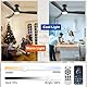 Depuley 52-Zoll-Deckenventilatoren mit Licht: Schwarz 3 Flügel Flush Mount Low Deckenventilator für Schlafzimmer - Dimmbarer Innenventilator mit APP-Fernbedienung Ultraleiser DC-Motor Zeitschaltuhr