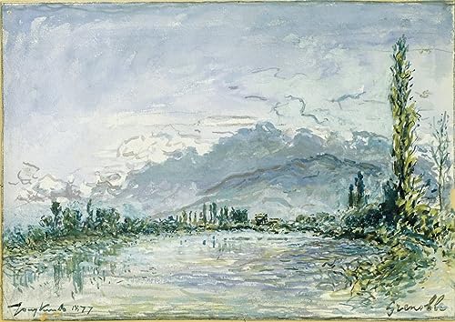 Affiche Toile L'Isère à Grenoble par Jongkind - Impression d'Art 60x90cm