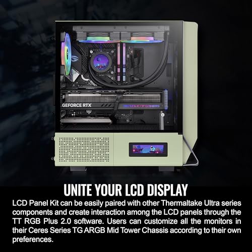 Image of Thermaltake Ceres Series Matcha Green LCD Panel Kit, 3.9 inch LCD Display, Supported by TT RGB Plus 2.0 Software, Presents Real time Information, Easy Customization, AC-064-OOENAN-A1