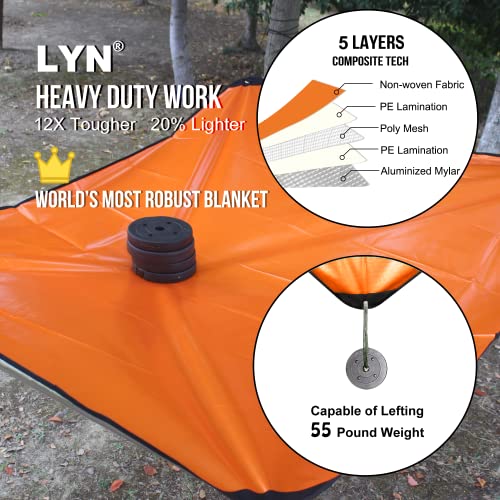 Image of LYN Heavy Duty Emergency Blanket Survival Gear Waterproof Insulated Blanket Emergency Tarp for Camping, Hiking, Bushcraft