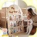 Geelin My First Year Birthday Board First Year Photo Board for Kids Large Wooden Picture Frame Sign 3D Daisy Baby Monthly Milestone Birthday Party Decor Baby Keepsake Gift for Boy Girl, 33 x 22 Inch