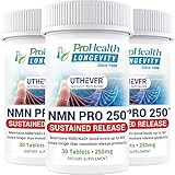 ProHealth 3-Pack NMN Pro 250 Extended Release (250 mg nicotinamide mononucleotide, 30 Tablets per Bottle) NAD+ Precursor | Supports Anti-Aging, Longevity and Energy | Non-GMO ...